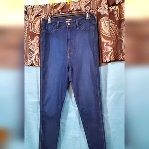 Womens fashion nova stretchy jeans, size 13 (w30) made in USA